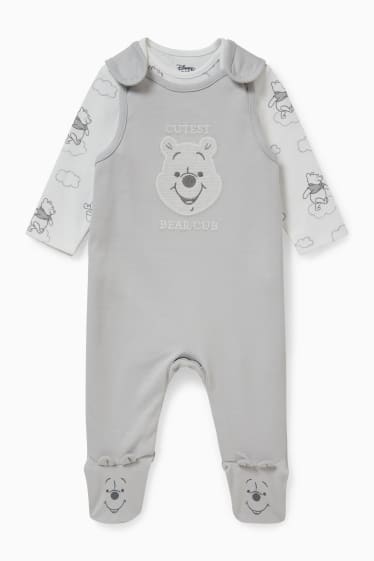 Bébés - Winnie l’ourson - ensemble avec grenouillère - 2 pièces - gris clair