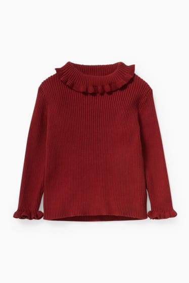 Baby Girls - Baby outfit - 3 piece - bordeaux-melange