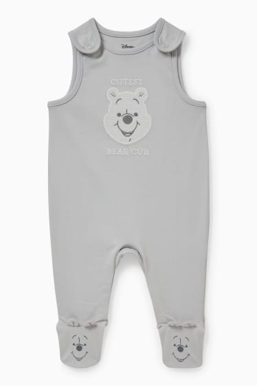 Unisex - Winnie de Pluș - set salopetă - 2 piese - gri deschis