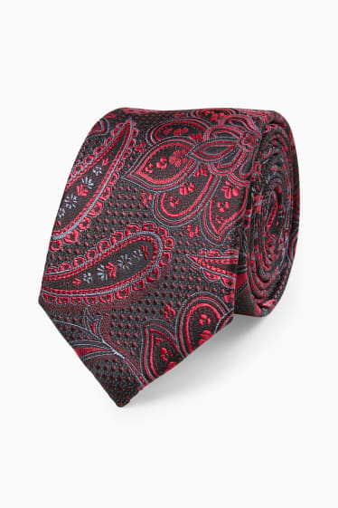 Men - Silk tie - red