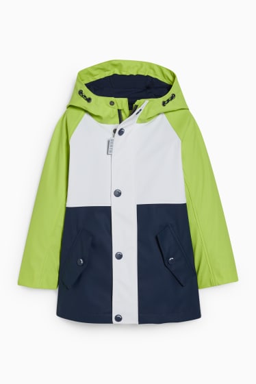 Enfants garçons - Veste de pluie à capuche - blanc