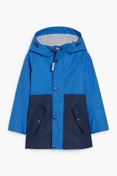 Enfants garçons - Veste de pluie à capuche - bleu foncé