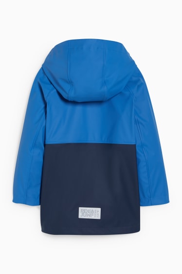 Enfants garçons - Veste de pluie à capuche - bleu foncé