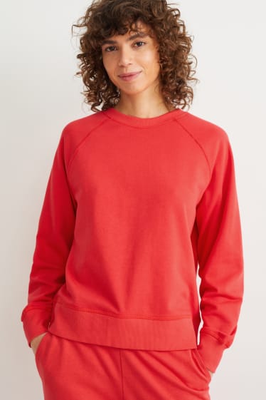 Damen - Basic-Sweatshirt - rot