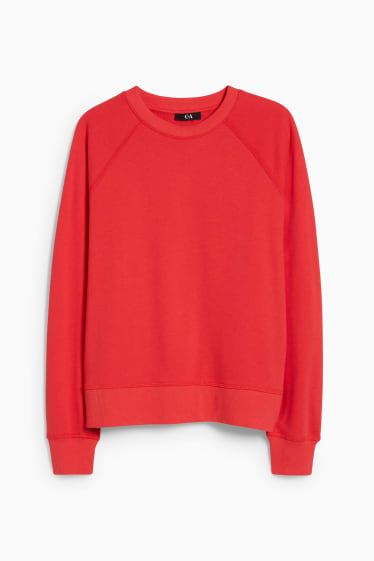 Damen - Basic-Sweatshirt - rot