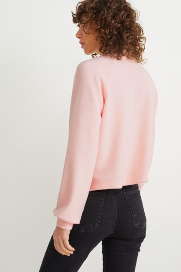 Dámské - Fleecový svetr - růžová