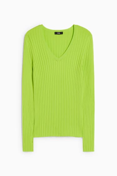 Damen - Basic-Pullover - hellgrün
