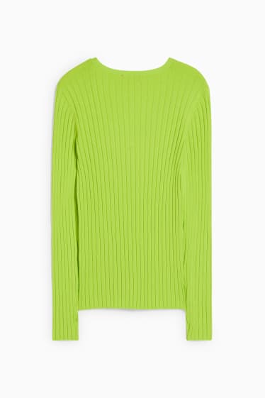Damen - Basic-Pullover - hellgrün
