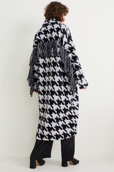 Women - Coat - check - black / white