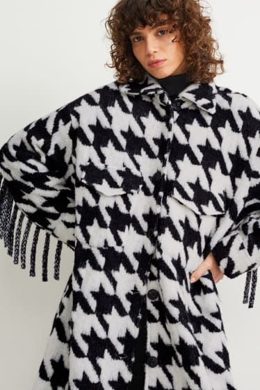 Donna - Cappotto - a quadretti - nero / bianco