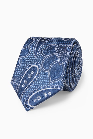 Men - Silk tie - dark blue