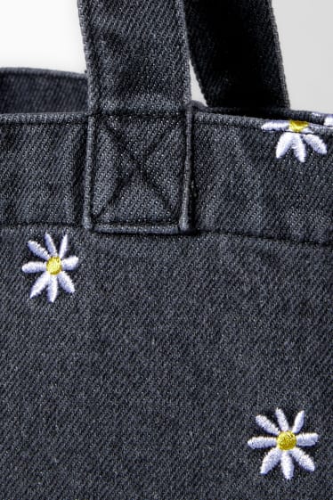 Ados & jeunes adultes - CLOCKHOUSE - sac - à fleurs - gris foncé