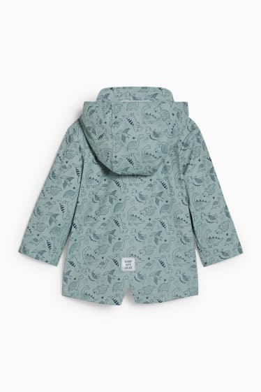 Baby: jongens - Dino - babyjas met capuchon - groen