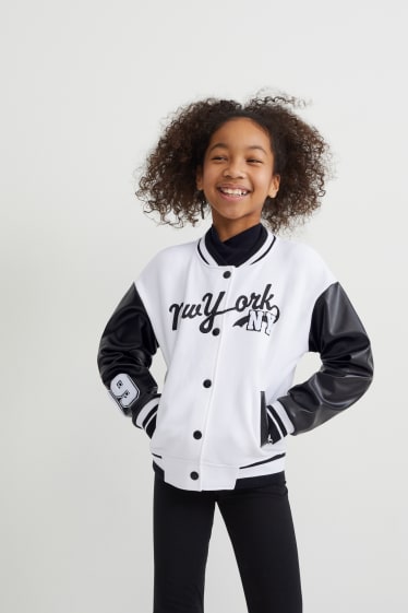 Enfants filles - Sweat zippé - blanc