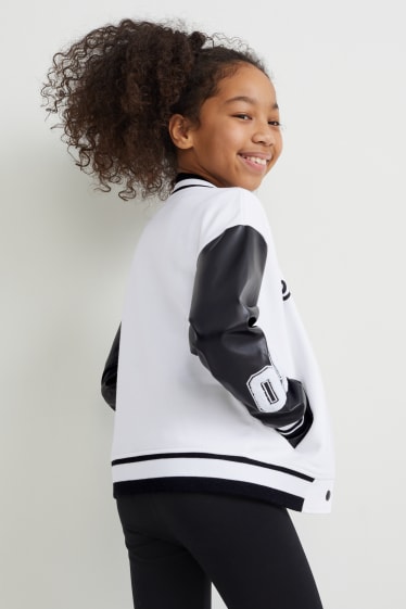 Enfants filles - Sweat zippé - blanc