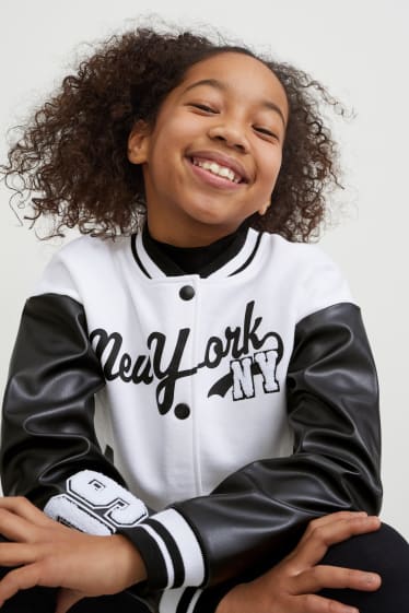 Enfants filles - Sweat zippé - blanc