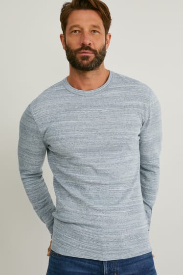Men - Long sleeve top - gray-melange