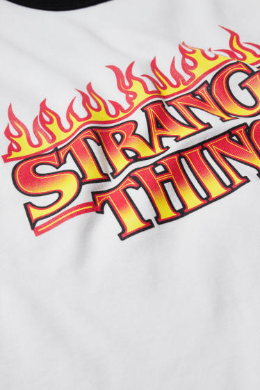 Kinder - Stranger Things - Kurzarmshirt - cremeweiß
