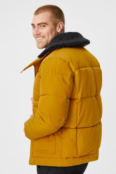 Men - Quilted jacket - yellow