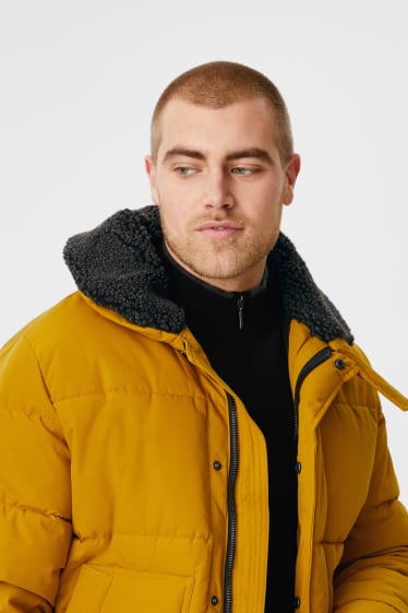 Men - Quilted jacket - yellow