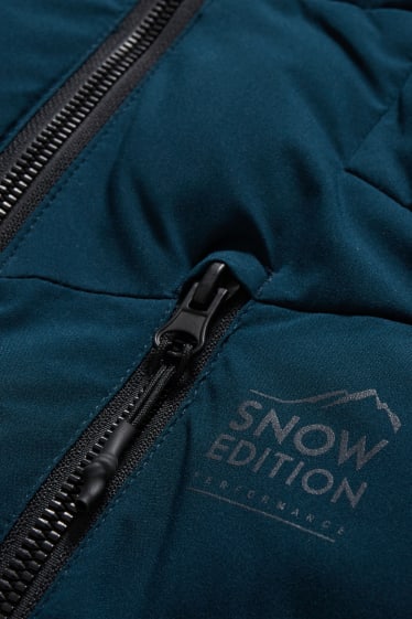 Hommes - Veste de ski à capuche - turquoise