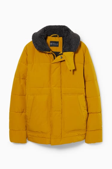 Men - Quilted jacket - yellow