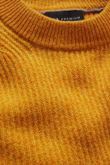Men - Jumper - wool blend - yellow