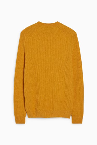 Men - Jumper - wool blend - yellow