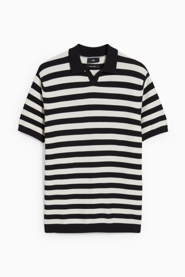 Home - Polo - de ratlles - negre/blanc