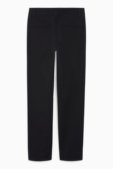Dámské - Kalhoty chino - mid waist - černá