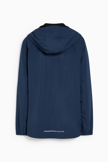 Men - Technical jacket with hood  - dark blue