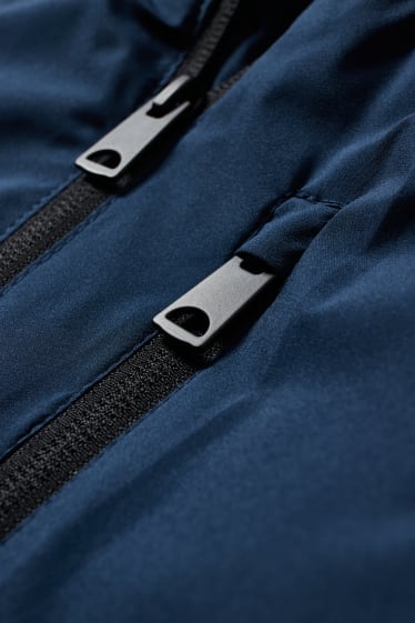 Uomo - Giacca tecnica con cappuccio - blu scuro