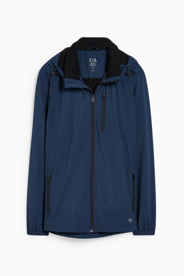 Men - Technical jacket with hood  - dark blue