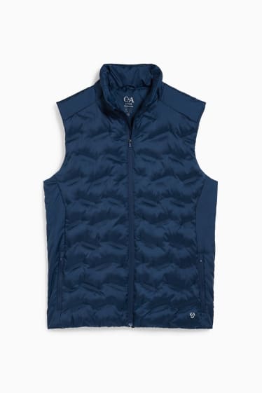 Men - Technical quilted gilet - recycled - dark blue