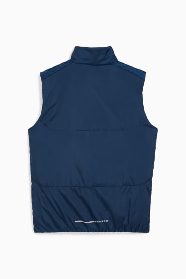 Men - Technical quilted gilet - recycled - dark blue