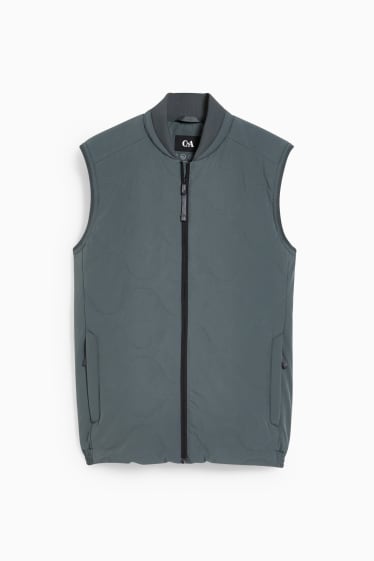 Hommes - Gilet sans manches de sport - 4 Way Stretch - vert foncé