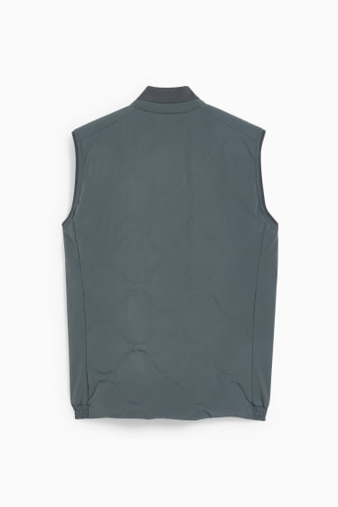 Hommes - Gilet sans manches de sport - 4 Way Stretch - vert foncé