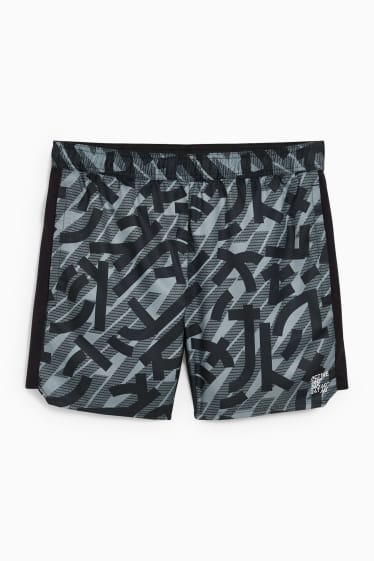 Hommes - Short de sport  - gris / noir