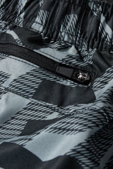 Hommes - Short de sport - gris / noir
