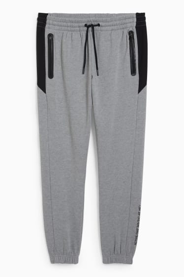 Hommes - Pantalon de jogging - gris clair chiné