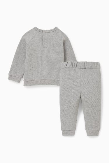 Babys - Baby-Outfit - 2 teilig - grau-melange