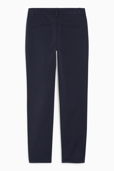 Dámské - Kalhoty chino - mid waist - tmavomodrá