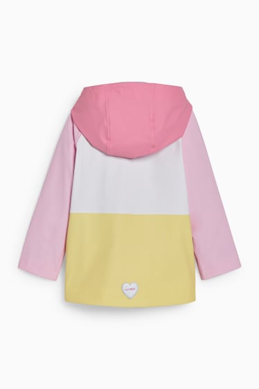 Kinder Mädchen - Regenjacke mit Kapuze - weiss