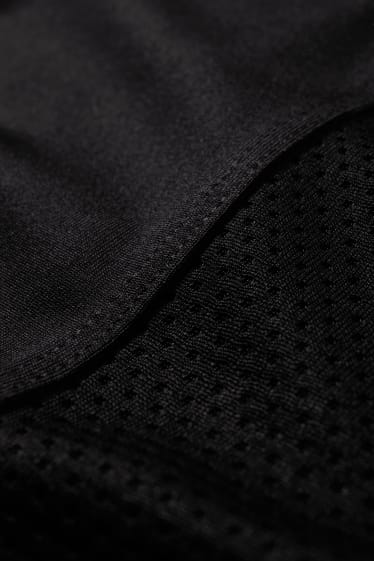 Dona - Samarreta tècnica crop - fitnes - 4 Way Stretch - negre