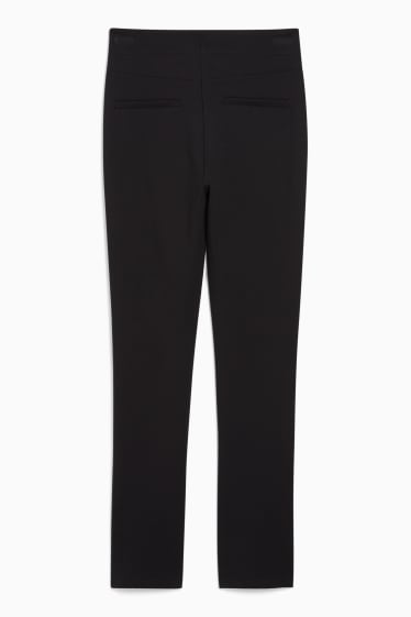 Femmes - Pantalon en jersey - straight fit - noir