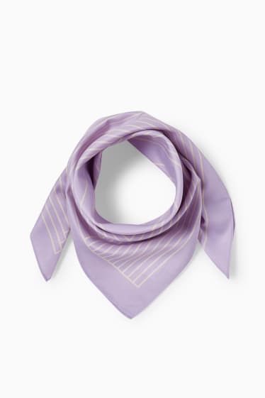 Femmes - Foulard - à motif - violet clair