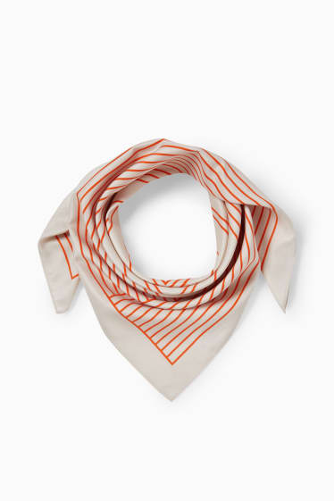 Femmes - Foulard - à motif - orange