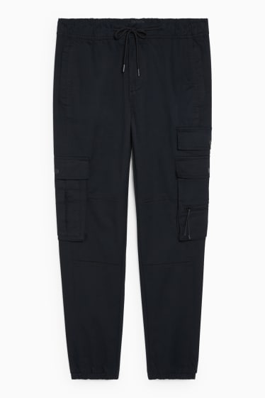 Herren - Cargohose - Slim Fit - schwarz