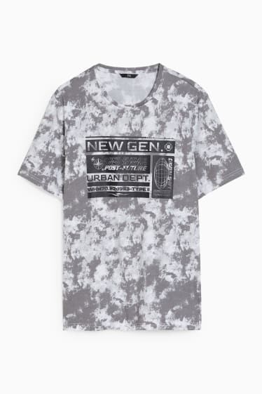 Heren - T-shirt - grijs-mix