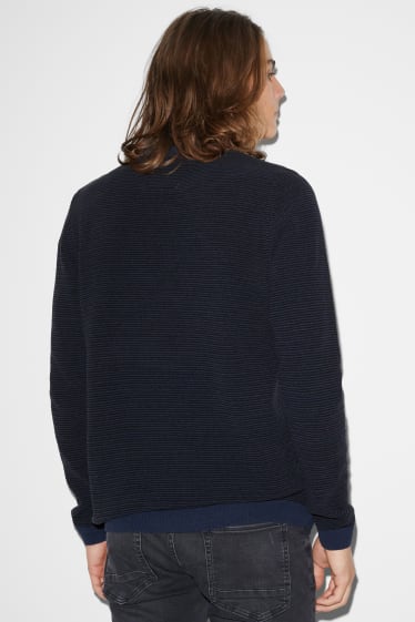 Uomo - CLOCKHOUSE - maglione di ciniglia - blu scuro